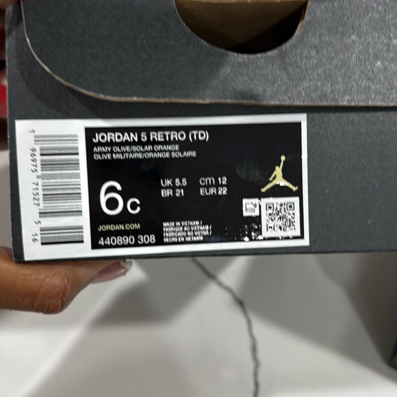 Jordan 5 retro army olive/ solar orange - Picture 1 of 4